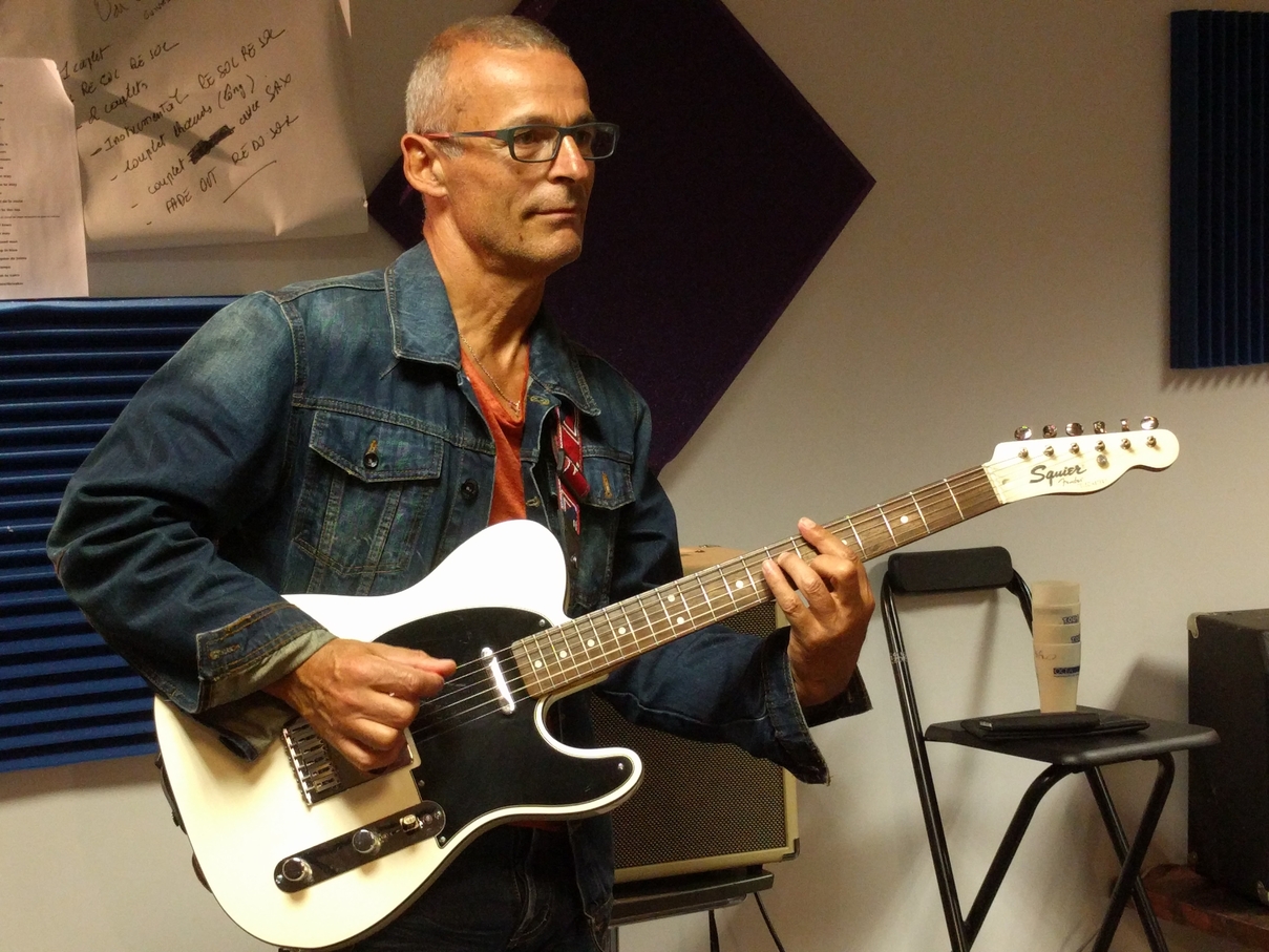 Jeff playing the guitar